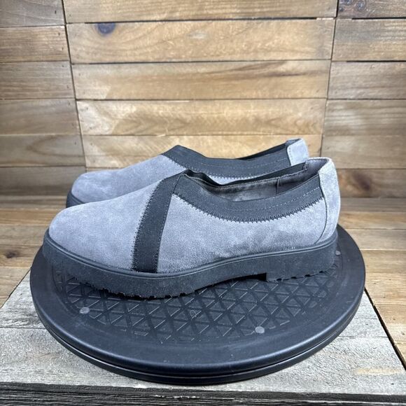 Clarks Artisan Womens Size 6 Bellevue Cedar Gray Suede Slip On Comfort Shoes - Picture 3 of 10